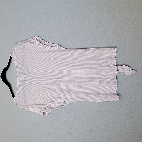 W5 gold striped short sleeve top large - Picture 7 of 7